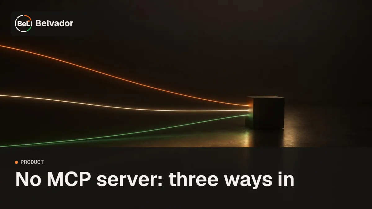 No MCP server: three ways to hand Belvador errors to your agent