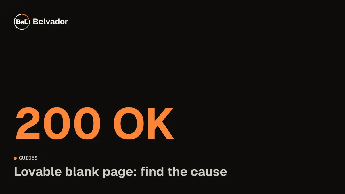 Lovable app shows a blank page: find the cause in the console